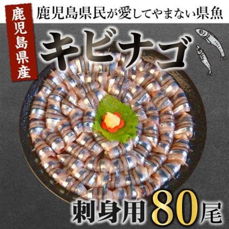 鹿児島産「キビナゴ」刺身用80尾 008-66【配送不可地域：離島】【1710425】