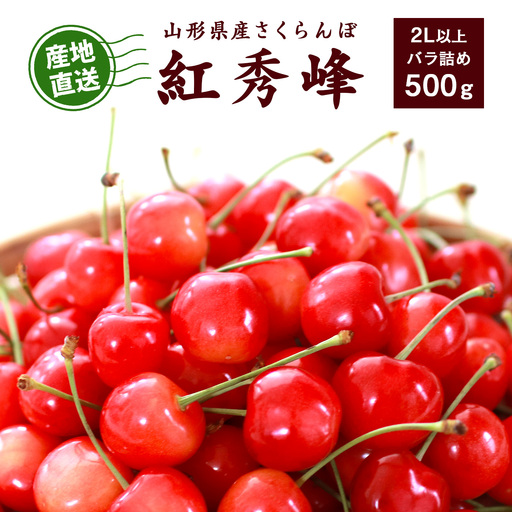 [先行予約]令和9年産 山形県産 こだわり農家の 新鮮 さくらんぼ 紅秀峰 500g 2L以上 秀品 [2027年6月中旬頃から6月下旬頃発送予定]※ 配送不可 沖縄・離島