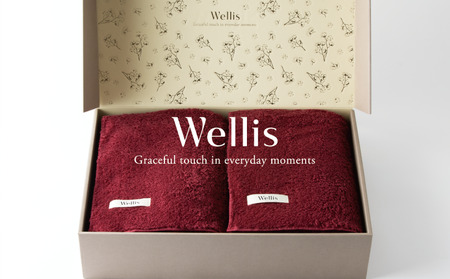 Wellis[極上の肌心地]ブランケット2枚 ギフトセット ボルドー(009_5045_04)