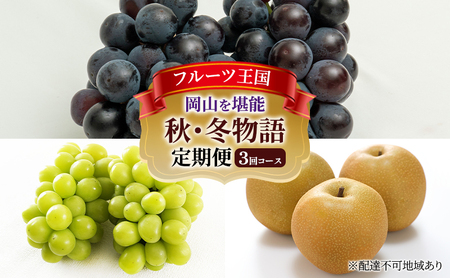 ぶどう 梨 定期便 2027年 先行予約 フルーツ王国 岡山を堪能 定期便 3回コース 葡萄 ぶどう 梨 なし 岡山県産 国産 果物 セット ギフト 