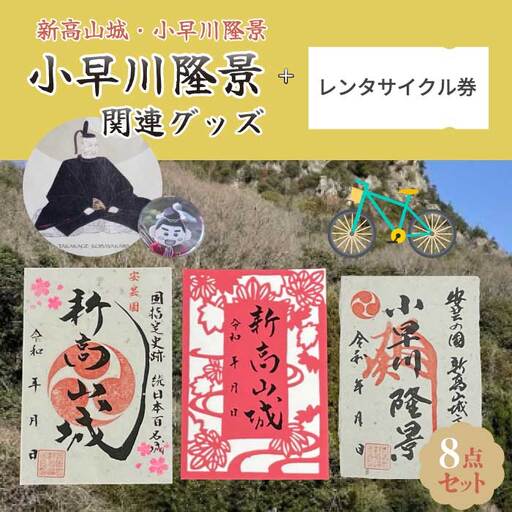 【新高山城】御城印 2種・ 【高山城】御城印・【小早川隆景 関連品】 セット 御城印 和柄 雑貨 広島県三原市 110002