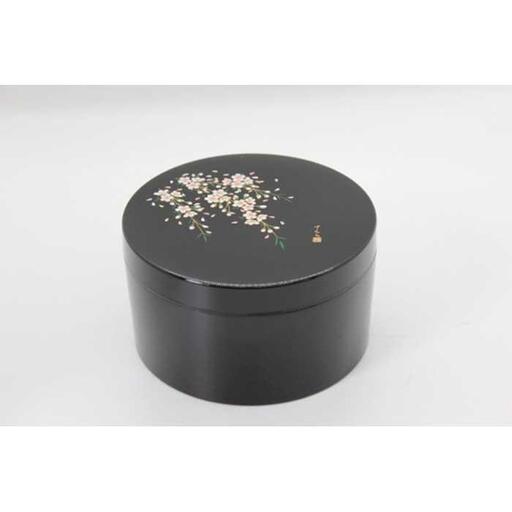 紀州漆器　ボンボニエール　黒　桜さくら【NT8】