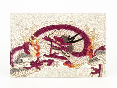 パスポートケース 文庫屋大関 龍神 ワイン マルチケース パスポートケース【皮革工芸品】