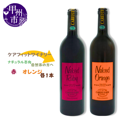 ワイン 『農福連携』ケアフィットファームが贈るオレンジワインと赤ワイン2本セット（MG）C-687