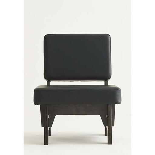 【合皮ブラック×フレームブラック】 高品質な一人掛け組み立てソファ