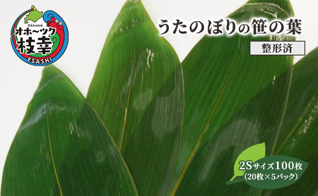 ［整形済］うたのぼりの笹の葉2Sサイズ100枚（20枚×5パック）【オホーツク枝幸】19.5cm×6cm【 雑貨 日用品 福祉用品 北海道 オホーツク 枝幸 】