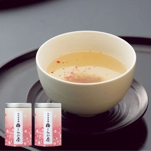 梅こんぶ茶85g×2 / 紀州南高梅 梅 乾燥梅 昆布 お茶 クエン酸 缶 化粧箱 和歌山 田辺市 【umk008-1】