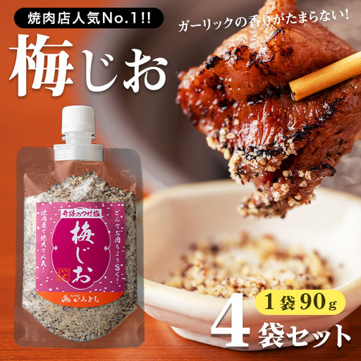 焼き肉専門店 梅じお ガーリック スパイス 90g×4袋 お試し