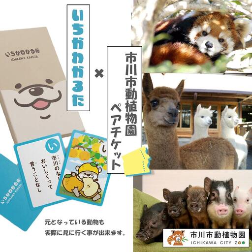 いちかわかるた&市川市動植物園ペアチケット [12203-0196]