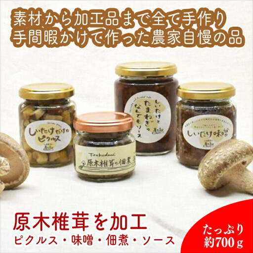 椎茸加工品セット(加工品4種セット)[ 家庭用 自宅用 贈答品 贈答用 ギフト お取り寄せ お中元 お歳暮 贈り物 お祝い 神奈川県 小田原市 しいたけ しいたけ]