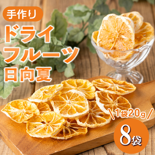 isa566 ドライフルーツ日向夏「そのまんまドライしました。」(計8袋・各20g) ドライフルーツ 日向夏 砂糖不使用 小分け 手づくり ギフト 加工食品 果物 フルーツ ハンドメイド ギフト【薩摩美食倶楽部】