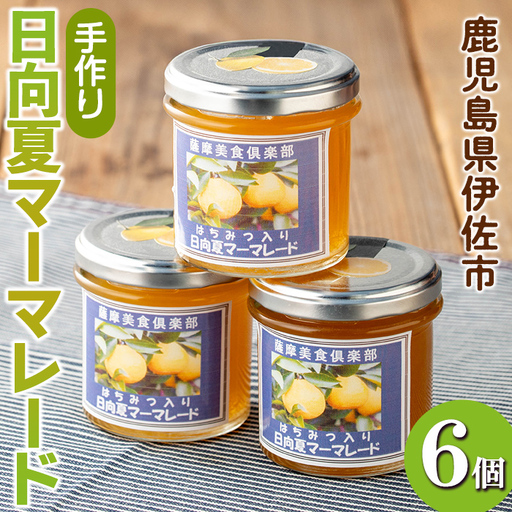 isa549 手作りはちみつ入り日向夏マーマレード(計6個・各140g) 日向夏 加工食品 果物 フルーツ 詰め合わせ 果肉 柑橘 低糖 ハンドメイド ジャム ギフト【薩摩美食倶楽部】