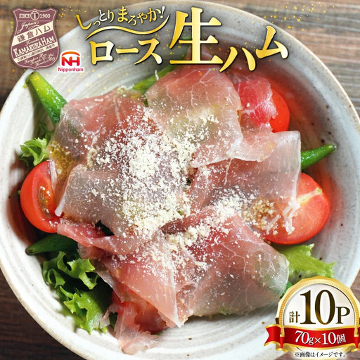 ハム ロース 生ハム 70g 10個