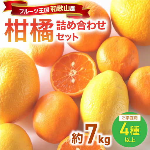 フルーツセット 約1.7kg ご家庭用 和歌山県産 柑橘詰め合わせセット 家庭用4種以上 約7kg 和歌山産≪先行予約2027年1