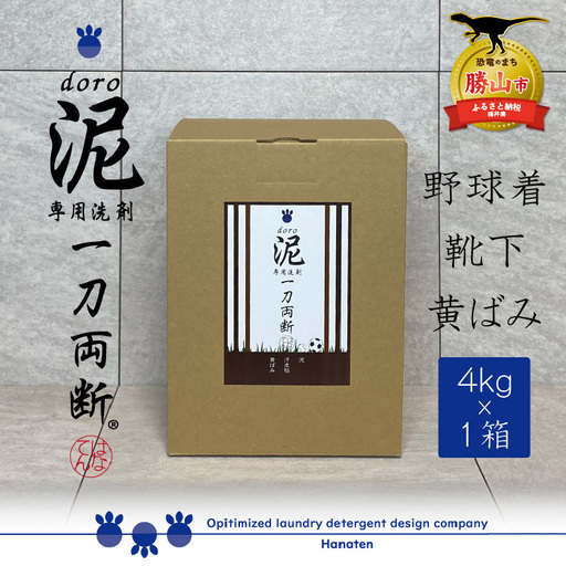 洗剤 泥汚れ専用 一刀両断 4kg×1箱 [A-019027]