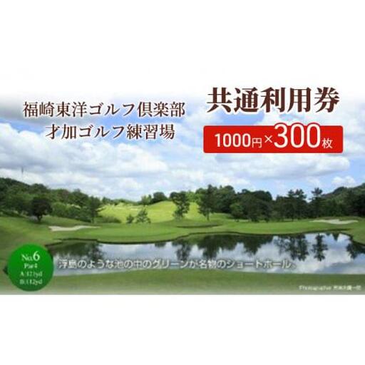 福崎東洋ゴルフ倶楽部・福崎東洋ゴルフ練習場 共通利用券 1000円×300枚