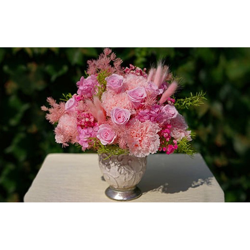 プリザーブドフラワー Calm pink 花季 YANASE design. ピンク アクリルケース ブリザードフラワー ドライフラワー 花 おしゃれ かわいい シンプル インテリア 飾り 花 置物 北海道 芦別市
