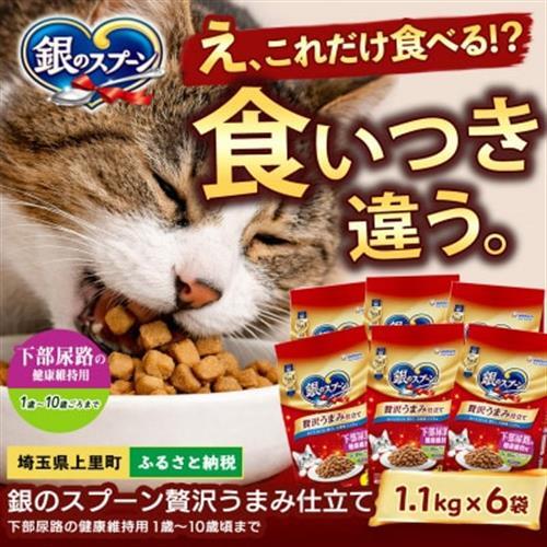 銀のスプーン 贅沢うまみ仕立て 下部尿路の健康維持用 1歳～10歳頃まで 1.1kg×6袋【1732804】