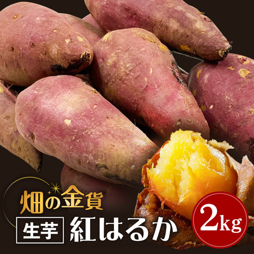 焼き芋 さつまいも 紅はるか 生芋 2kg [畑の金貨]