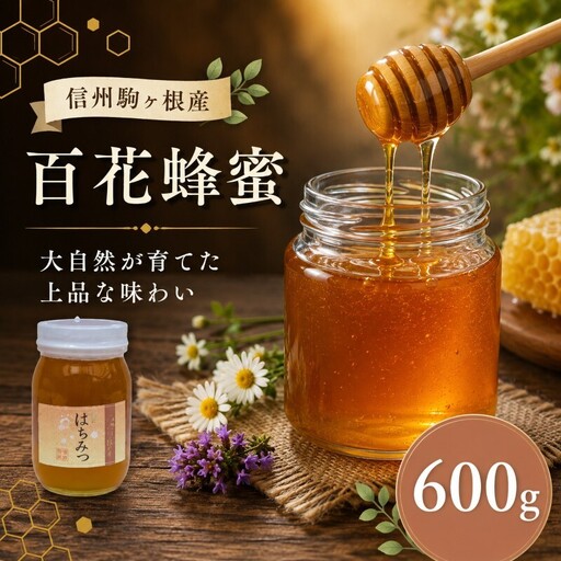 信州駒ヶ根産「百花蜂蜜」（600g） 国産 無添加 はちみつ 高級 