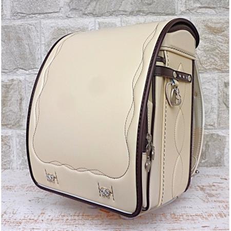創業1955年 林カバン店オリジナルキューブランドセル アイボリー×ボルドーコンビ(女の子)_装飾品・工芸品  鞄・バッグ かばん カバン_【1412893】