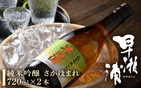 [お中元] 早瀬浦 純米吟醸 さかほまれ 720ml × 2本 [入手困難 日本酒 就職祝い 転職祝い ハレの日 ギフト プレゼント お祝い お返し お礼 お中元 お歳暮 父の日 敬老の日 ][m06-b009]