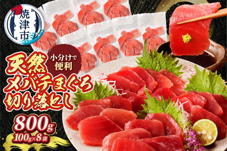 天然 焼津 メバチマグロ 切り落とし 刺身 小分け 約100g×8パック (a10-1037)