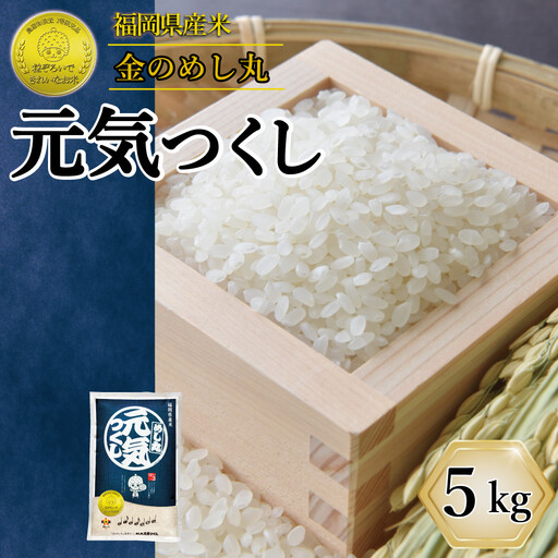 令和7年米 福岡県産 米 金のめし丸元気つくし 5kg | 精米 お米 こめ 白米 ライス ブランド米