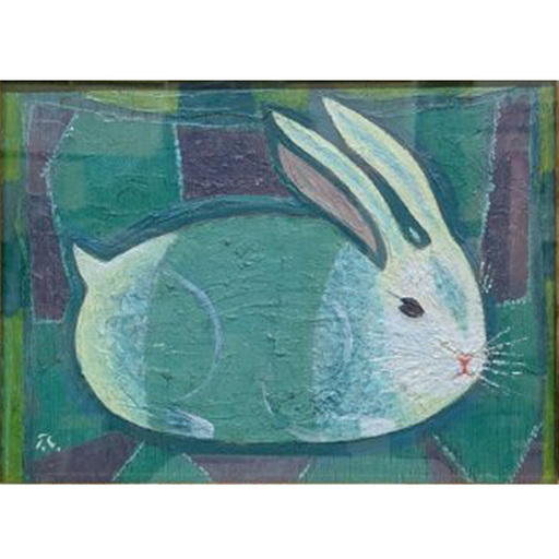 【 限定１点 】 「 USAGI ・ もよう 」  絵画 アート インテリア うさぎ 一点物