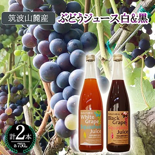 ぶどうジュース2本(白&黒 各1本)ぶどうジュース