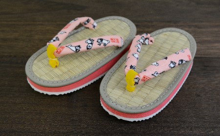 雪丸草履 子ども用 ピンク ファッション 靴 シューズ 6寸5分・19.5cm