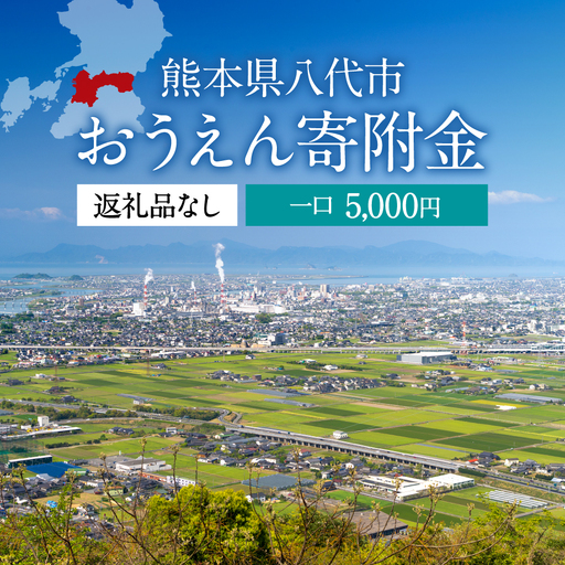 返礼品なし 熊本県八代市 おうえん寄附金(5,000円単位でご寄附いただけます)