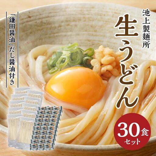 本家　池上製麺所　生うどん30食（鎌田醤油付）| うどん