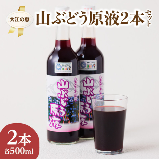 大江の恵 山ぶどう原液2本セット(各500ml） 003-026