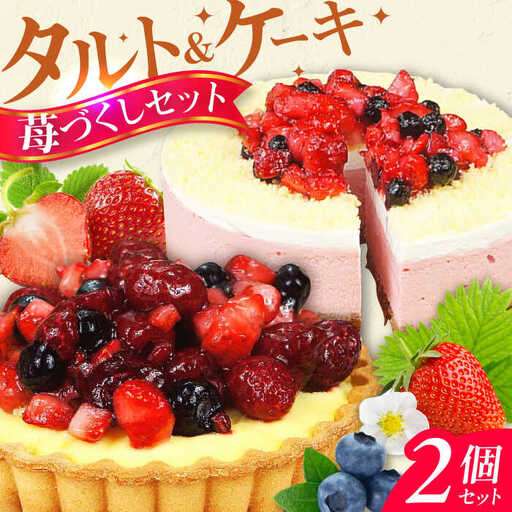 ケーキ・タルトセット(苺のムースケーキ・ベリーベリータルト) / スイーツ[AFAK152]