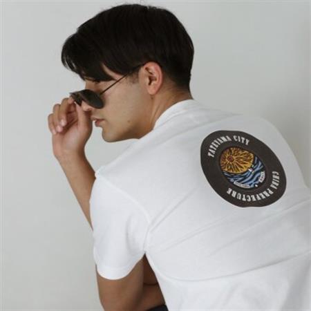 バックプリント 館山市 マンホールTシャツ 白 Lサイズ【1489881】