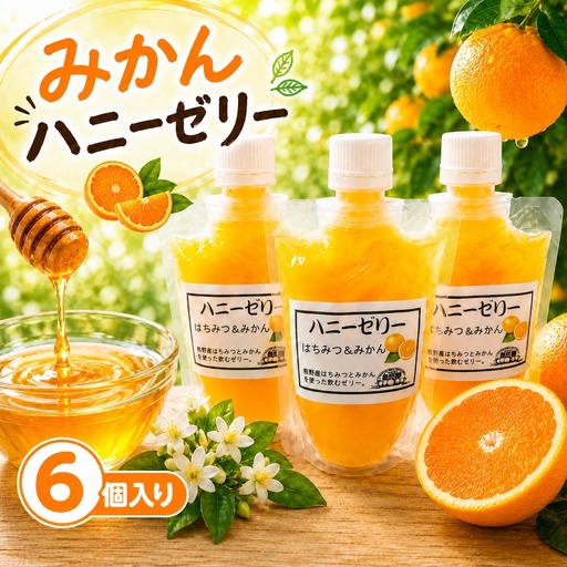みかんゼリー 無添加 ハニーゼリー 165g×6個 みかん【szjk0005】