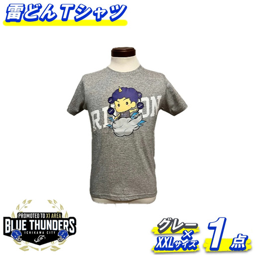 ブルーサンダース 雷どんTシャツ(大きいサイズ)[カラー:グレー/サイズ:XXL] [12203-0209]