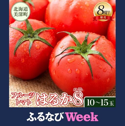 【ふるなびWEEK対象】【2026年発送】 糖度8度以上 フルーツトマト はるか8（エイト） 10～15玉 トマト 野菜 夏 野菜 旬 甘い 濃厚 果物 フルーツ 高糖度 新鮮 産地直送 北海道 美深町 