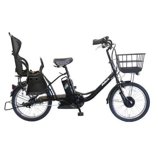 PELTECH ペルテック 100%完成 電動自転車 20型 マットブラック チャイルドシート付 子供 自転車