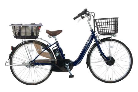 電動自転車[100%完成車納品]PELTECH(ペルテック)26型内装3段変速(TDF-14Z+plus)OGK製後カゴ装着モデル[マットネイビー]
