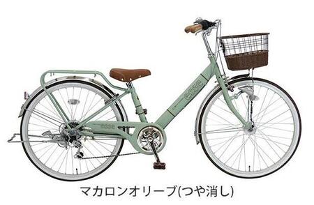 ヱビス自転車 子供自転車 エッセ24インチ シマノ製外装6段変速 マカロンオリーブ