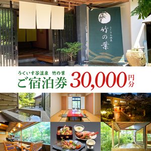 うぐいす谷温泉 竹の葉30,000円分ご宿泊券(CC101)