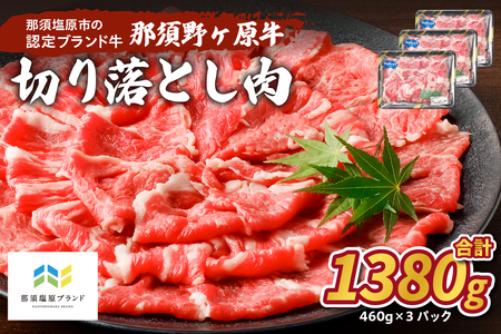 那須野ヶ原牛 切り落とし 460g×3パック ns004-021