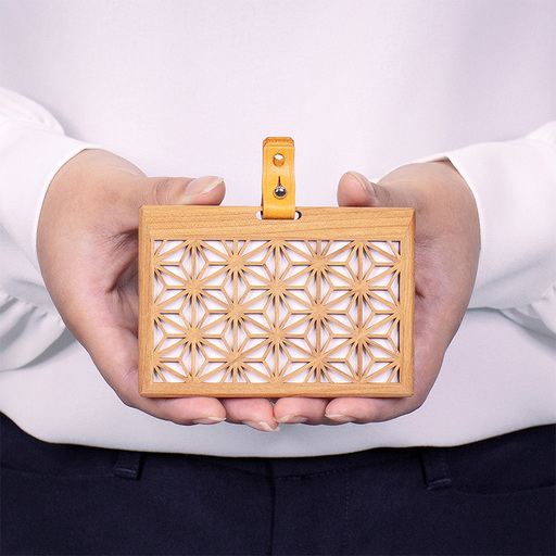 IDケース ヤマザクラ組子 本革 Ichie IDケース