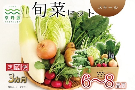 [3回定期便] 京丹波 旬菜セット スモール 6〜8品目[ 野菜定期便 ]