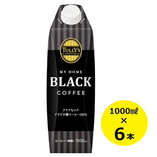タリーズ　マイホームブラックコーヒー「1000ml×6本」