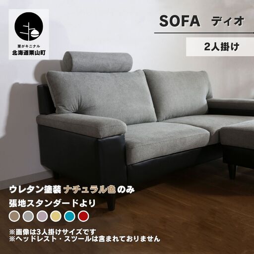 ソファー 2人掛け【張地（スタンダード）から選択可】シンプルモダン（ディオ）