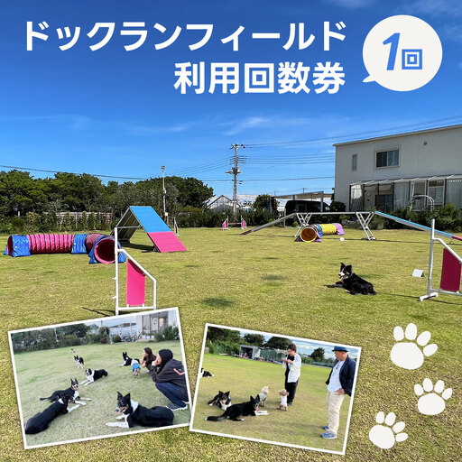 ドックランフィールド利用回数券(1回/1時間) ふるさと納税 ドッグスポーツ 利用券 チケット 犬 イヌ 千葉県 白子町 送料無料