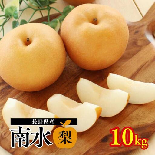 MS08 梨 南水（長野県産秀品） 約10kg / 2026年9月中旬～10月下旬頃 配送予定 // 南信州産 長野県 和梨 なし ナシ 南水 なんすい 赤梨